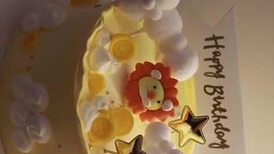 奶油狮子水果蛋糕视频的预览图